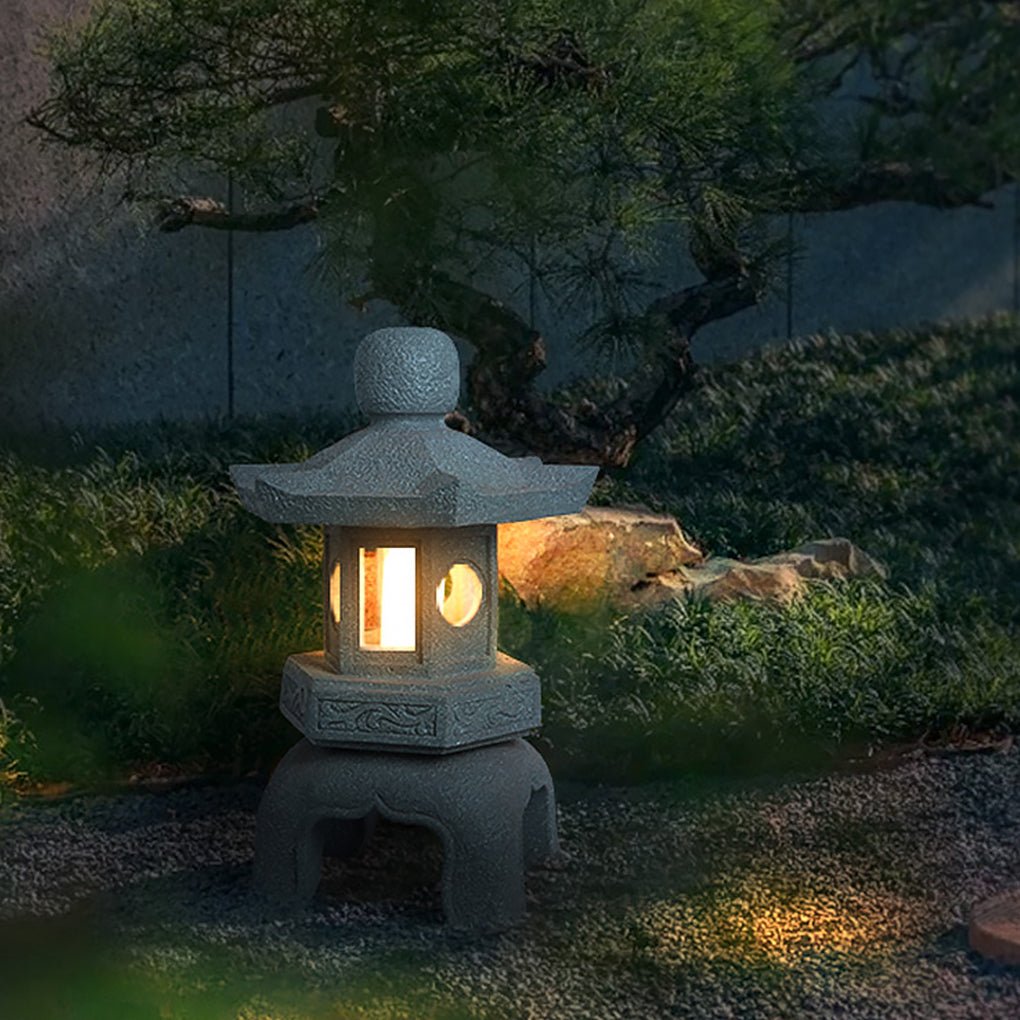 Elegant Imitation Stone Tower Garden Light for Outdoor Spaces - Lamp Outdoor