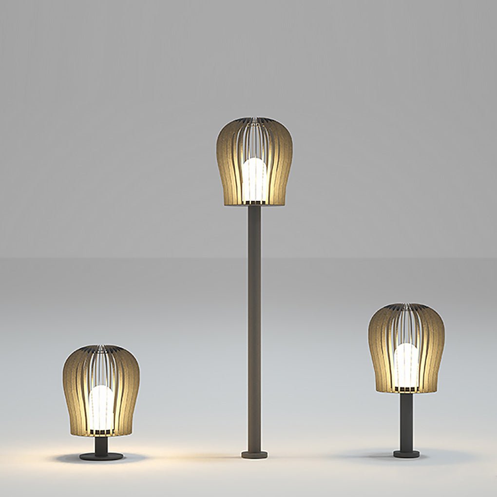Sophisticated Waterproof LED Garden Post Lamp Cage Design Outdoor Lighting - Lamp Outdoor