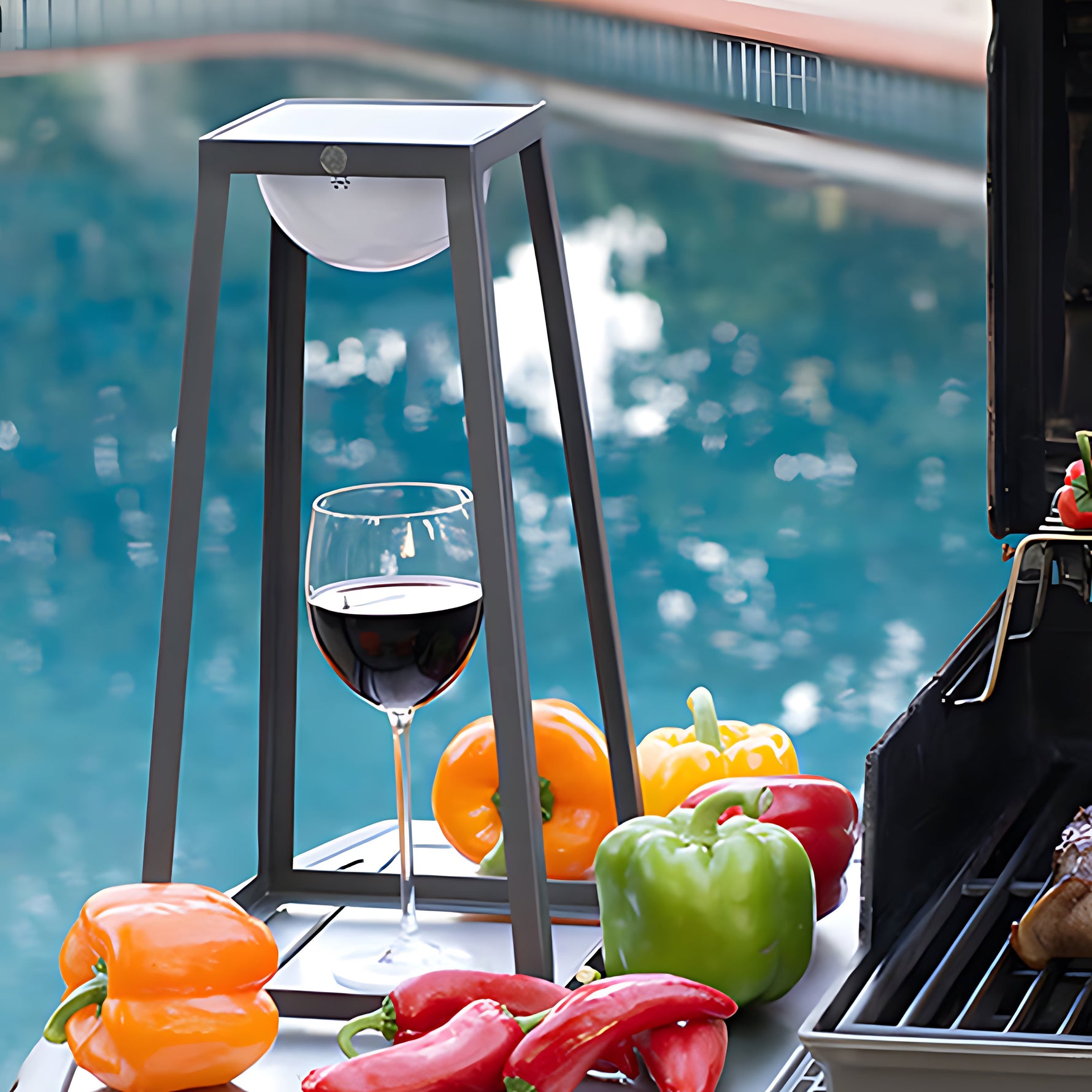 Waterproof Metal Frame Outdoor Floor Lamp - Lamp Outdoor