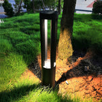 Modern Radiance Four-Emitting Black Outdoor LED Pathway Bollard Lights - Lamp Outdoor