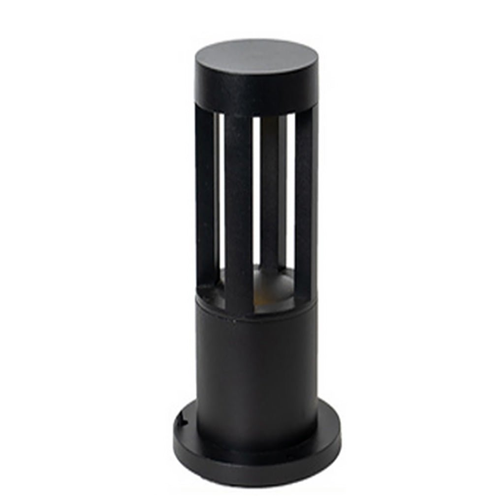 Modern Radiance Four-Emitting Black Outdoor LED Pathway Bollard Lights - Lamp Outdoor
