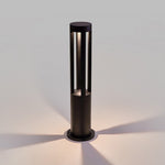 Modern Radiance Four-Emitting Black Outdoor LED Pathway Bollard Lights - Lamp Outdoor