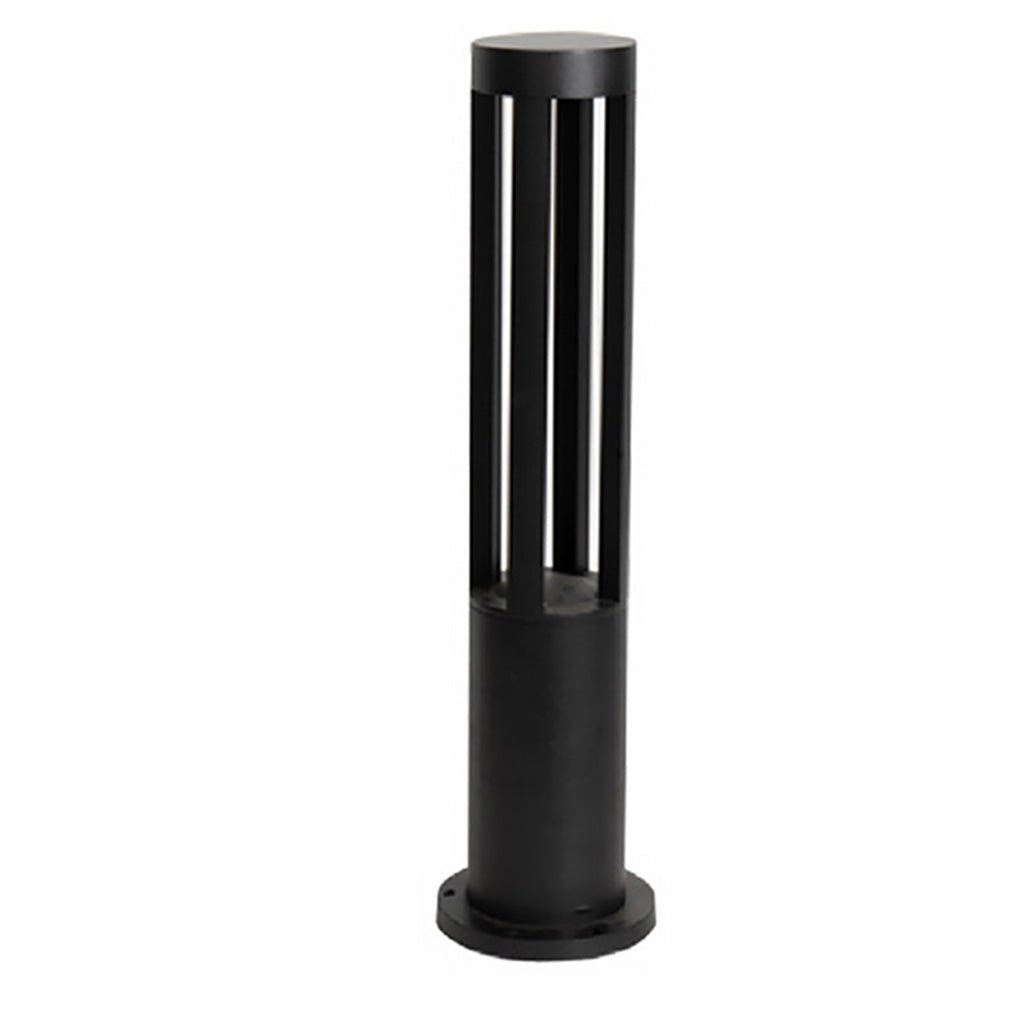 Modern Radiance Four-Emitting Black Outdoor LED Pathway Bollard Lights - Lamp Outdoor