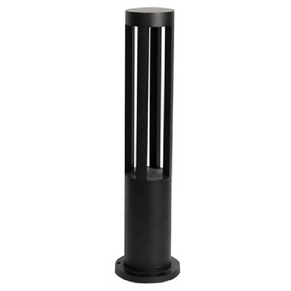 Modern Radiance Four-Emitting Black Outdoor LED Pathway Bollard Lights - Lamp Outdoor