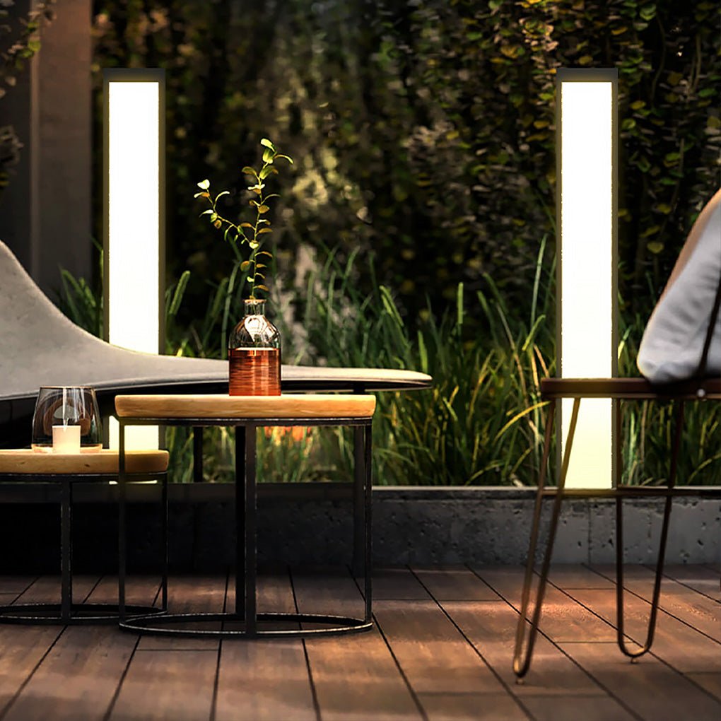 Outdoor Bollard Light Waterproof Garden Solar LED Landscape Lighting for Villa Courtyard - Lamp Outdoor