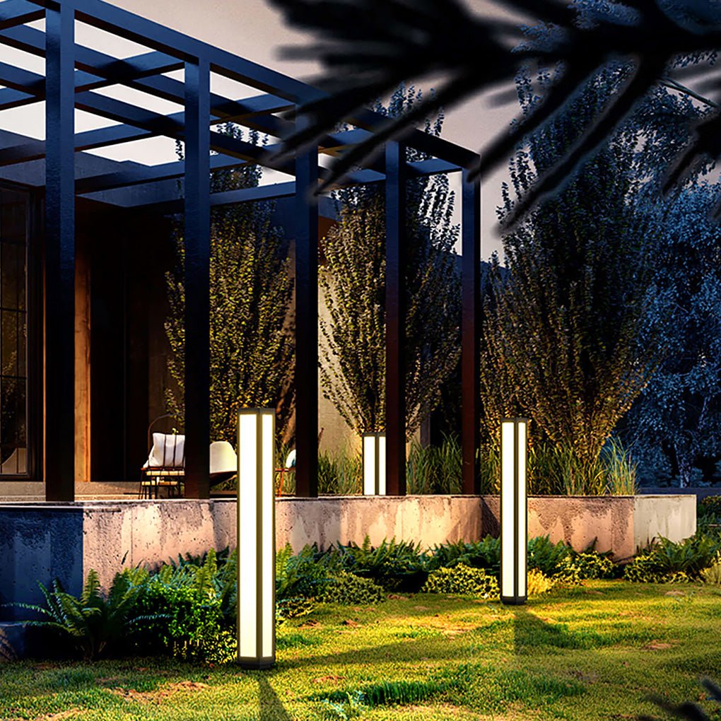 Outdoor Bollard Light Waterproof Garden Solar LED Landscape Lighting for Villa Courtyard - Lamp Outdoor