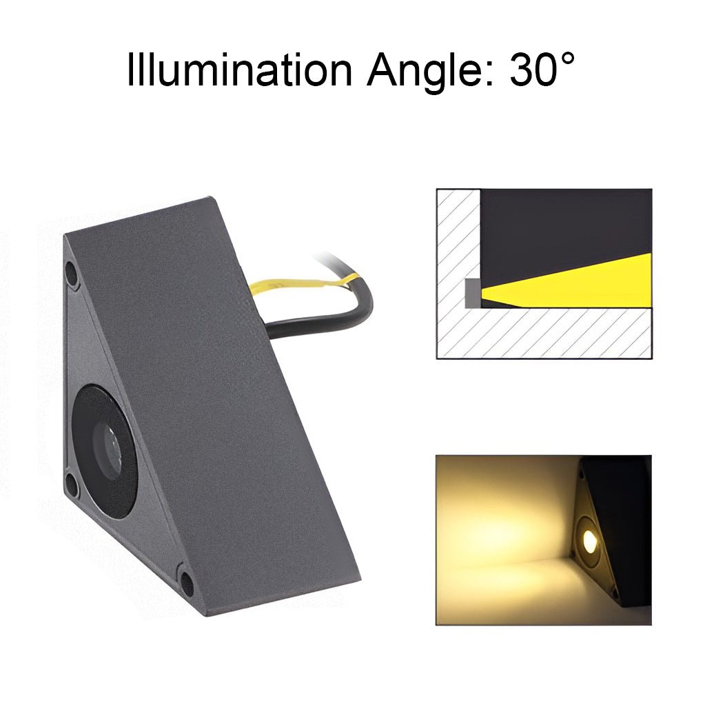 Triangle In-Wall Step Lights 110-220V LED Outdoor Wall Mounted Stairs Lights for Courtyard Garden - Lamp Outdoor