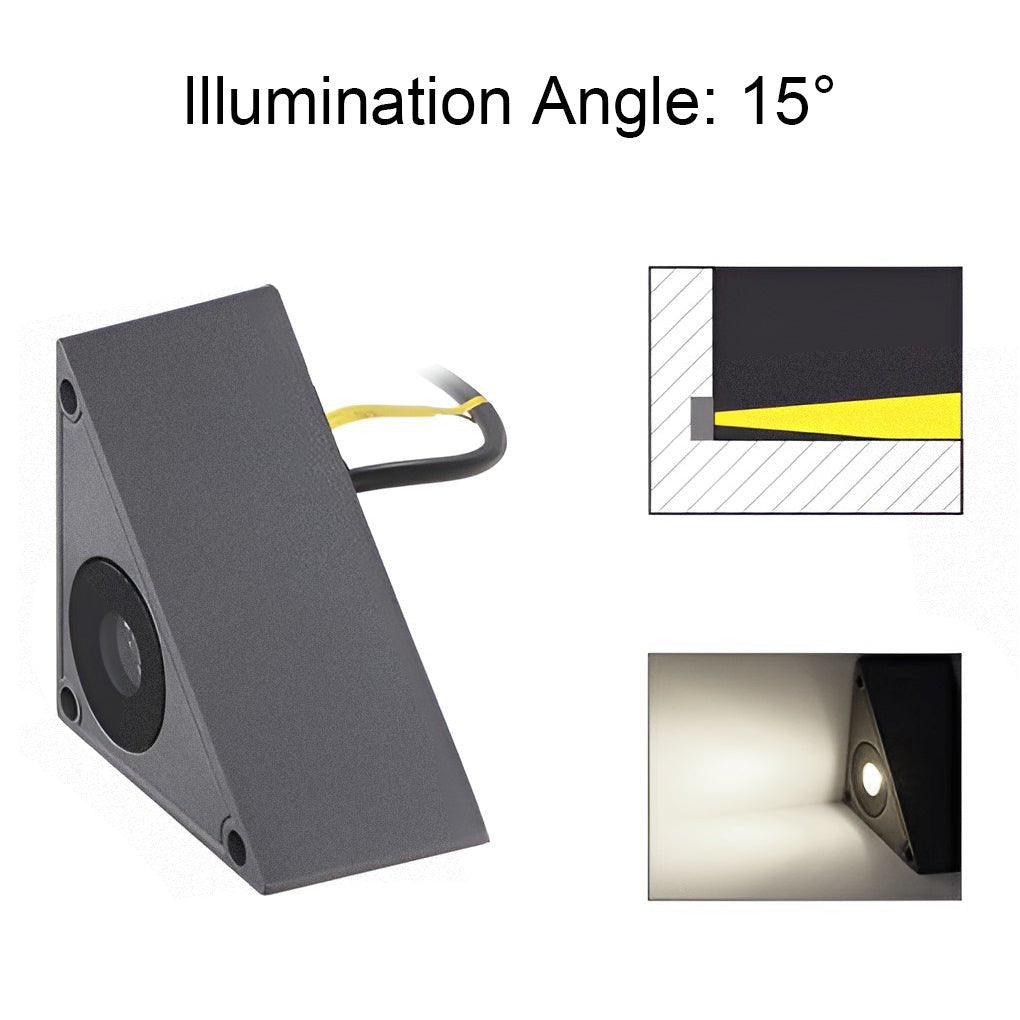 Triangle In-Wall Step Lights 110-220V LED Outdoor Wall Mounted Stairs Lights for Courtyard Garden - Lamp Outdoor