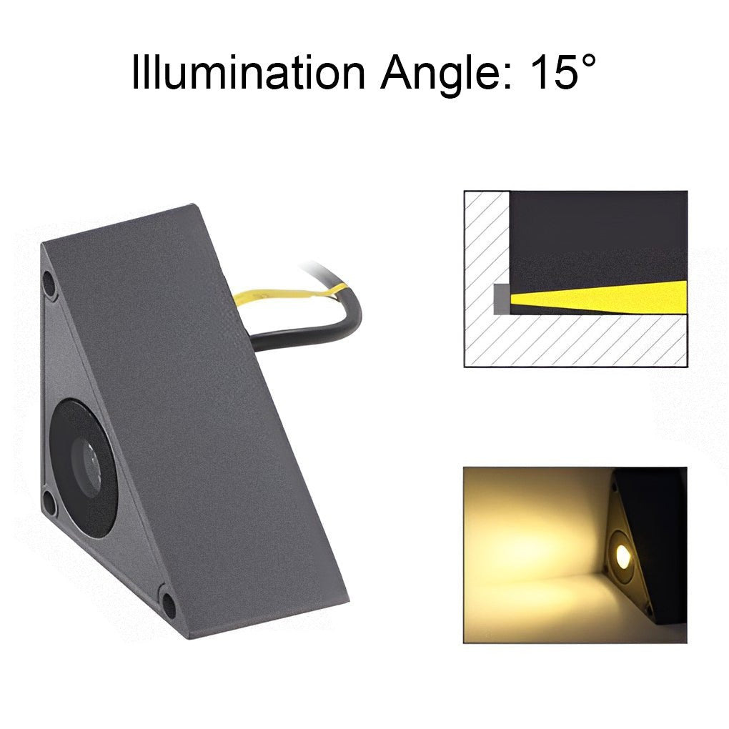 Triangle In-Wall Step Lights 110-220V LED Outdoor Wall Mounted Stairs Lights for Courtyard Garden - Lamp Outdoor
