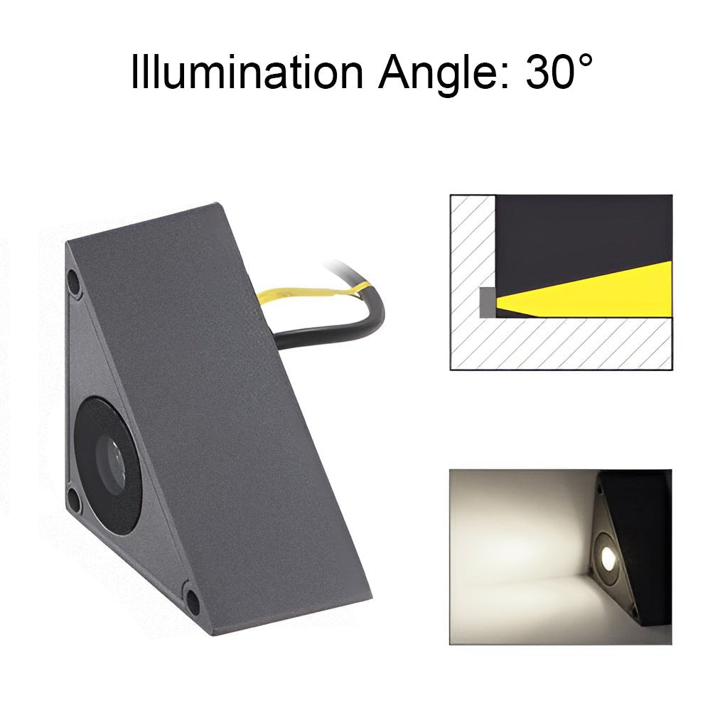 Triangle In-Wall Step Lights 110-220V LED Outdoor Wall Mounted Stairs Lights for Courtyard Garden - Lamp Outdoor