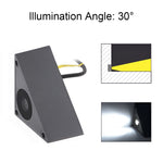 Triangle In-Wall Step Lights 110-220V LED Outdoor Wall Mounted Stairs Lights for Courtyard Garden - Lamp Outdoor