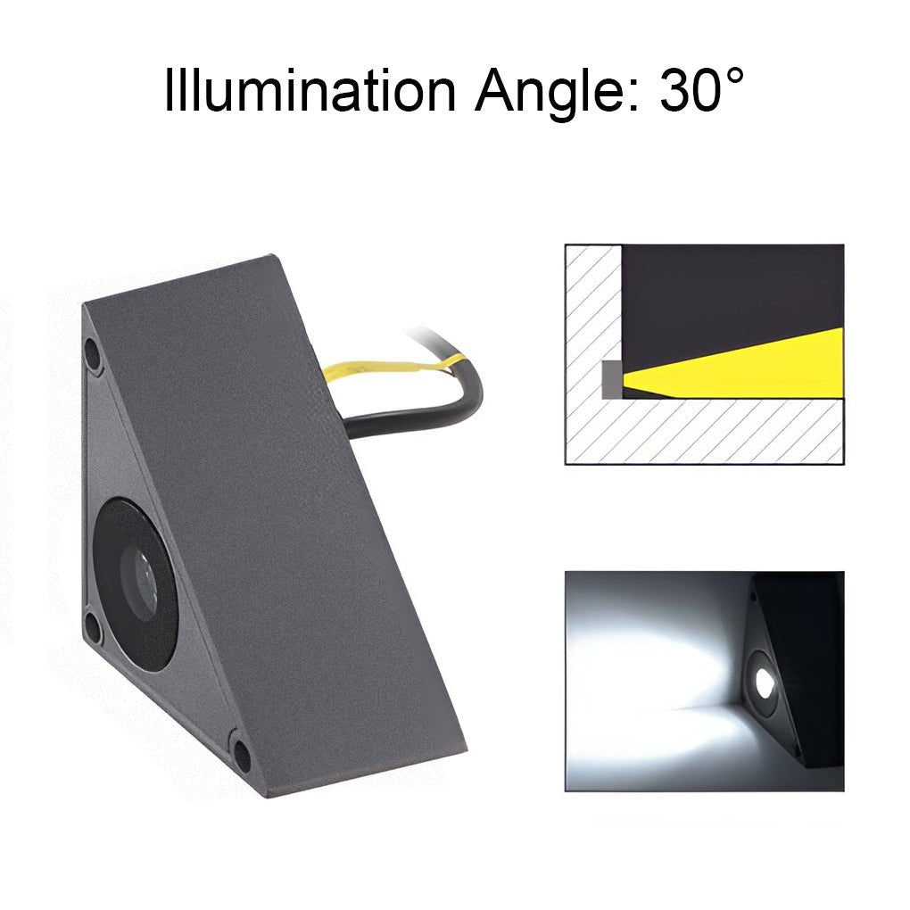 Triangle In-Wall Step Lights 110-220V LED Outdoor Wall Mounted Stairs Lights for Courtyard Garden - Lamp Outdoor