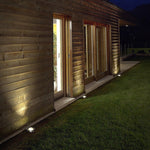 Poolside Deck Waterproof LED Chrome Recessed Well Step Lights Garden Lawn Inset Lighting - Lamp Outdoor
