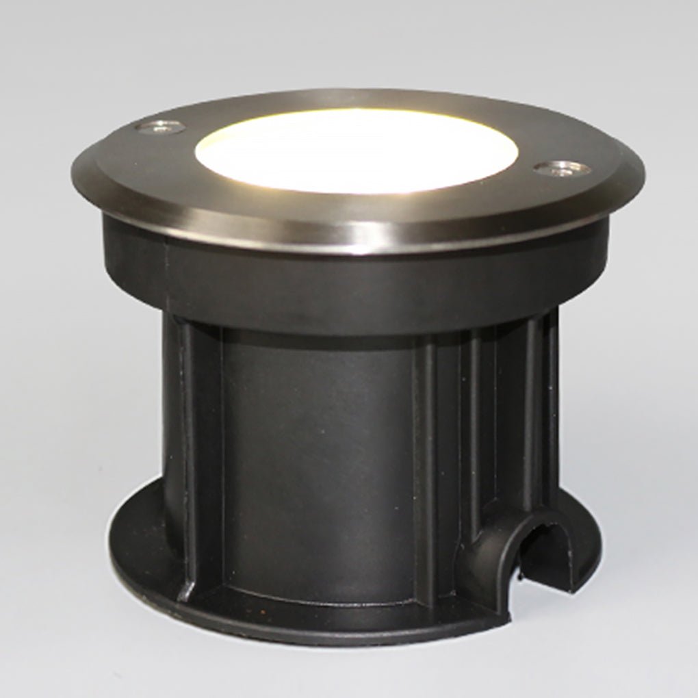 Poolside Deck Waterproof LED Chrome Recessed Well Step Lights Garden Lawn Inset Lighting - Lamp Outdoor