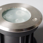 Poolside Deck Waterproof LED Chrome Recessed Well Step Lights Garden Lawn Inset Lighting - Lamp Outdoor