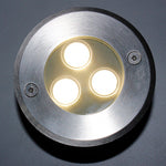 Poolside Deck Waterproof LED Chrome Recessed Well Step Lights Garden Lawn Inset Lighting - Lamp Outdoor