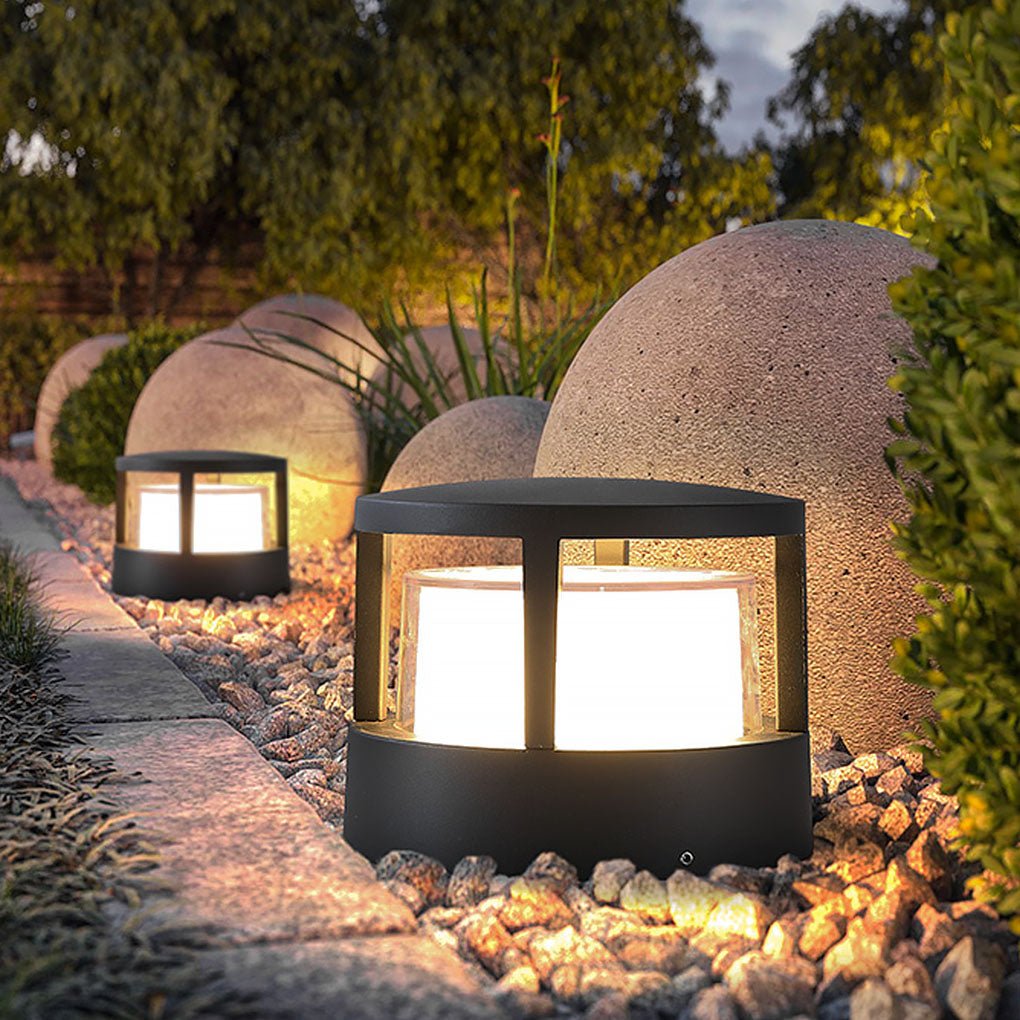 Versatile LED Multi-Mount Lantern Modern Outdoor Lighting for Walls, Walkways, and Posts - Lamp Outdoor