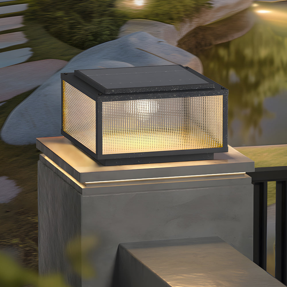 Outdoor Pillar Light Fixtures Cast Aluminum Square Waterproof - Lamp Outdoor