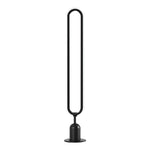 Sleek Black Oval Ring LED Solar Lights Modern Outdoor Minimalist Design - Lamp Outdoor