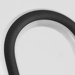 Sleek Black Oval Ring LED Solar Lights Modern Outdoor Minimalist Design - Lamp Outdoor