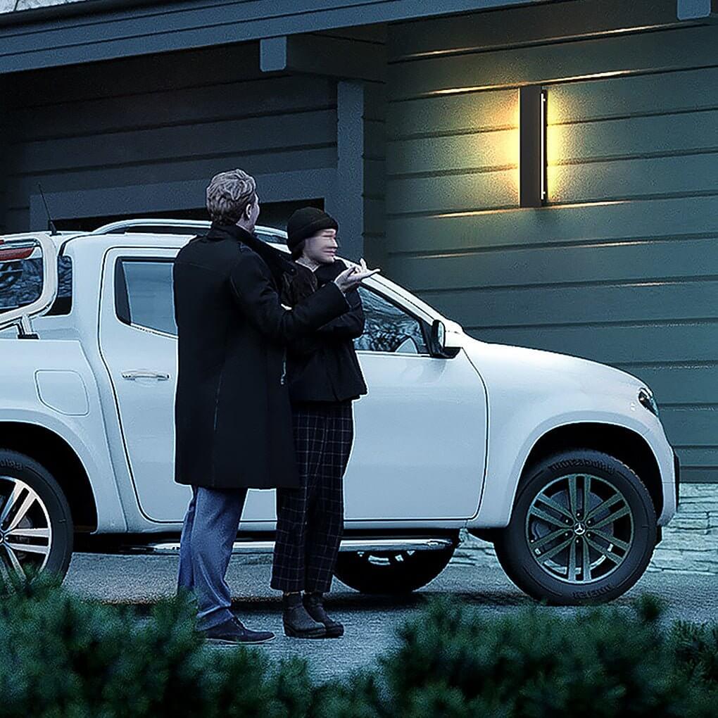 Outdoor Modern Waterproof LED Rectangular Wall Lights Wall - Lamp Outdoor