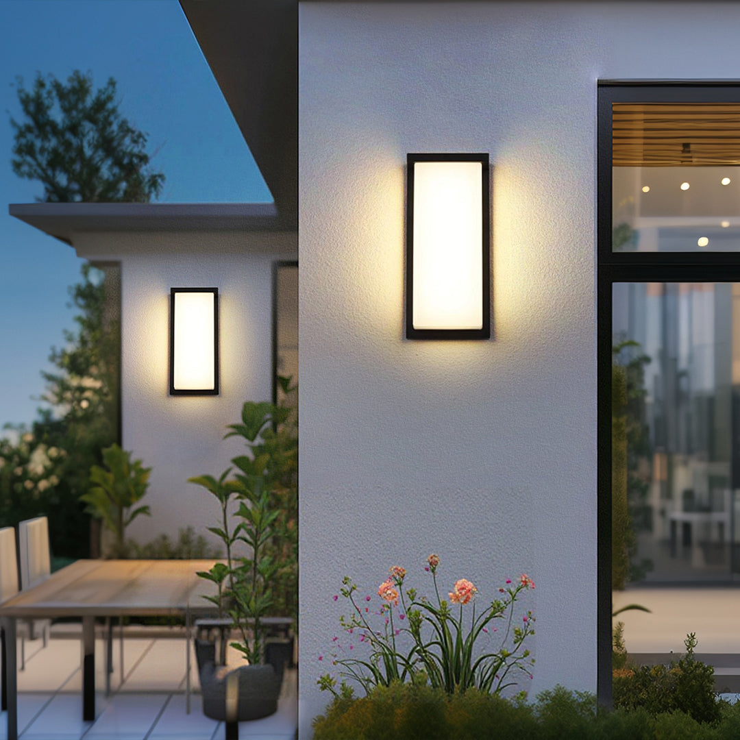 LED Rectangular Outdoor Sconce Waterproof Die-Cast Aluminum - Lamp Outdoor