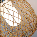Outdoor Rattan Pendant Lights 10W Rustic Modern LED Ceiling Hanging Lantern Lights - Lamp Outdoor