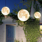 Outdoor Resin Moon Texture Chandelier Waterproof Landscape Decorative Lighting - Lamp Outdoor