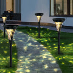 Outdoor Solar LED Post Lights with Water Glass Lens Romantic Pathway Lighting - Lamp Outdoor