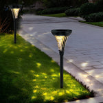 Outdoor Solar LED Post Lights with Water Glass Lens Romantic Pathway Lighting - Lamp Outdoor