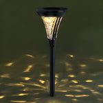 Outdoor Solar LED Post Lights with Water Glass Lens Romantic Pathway Lighting - Lamp Outdoor