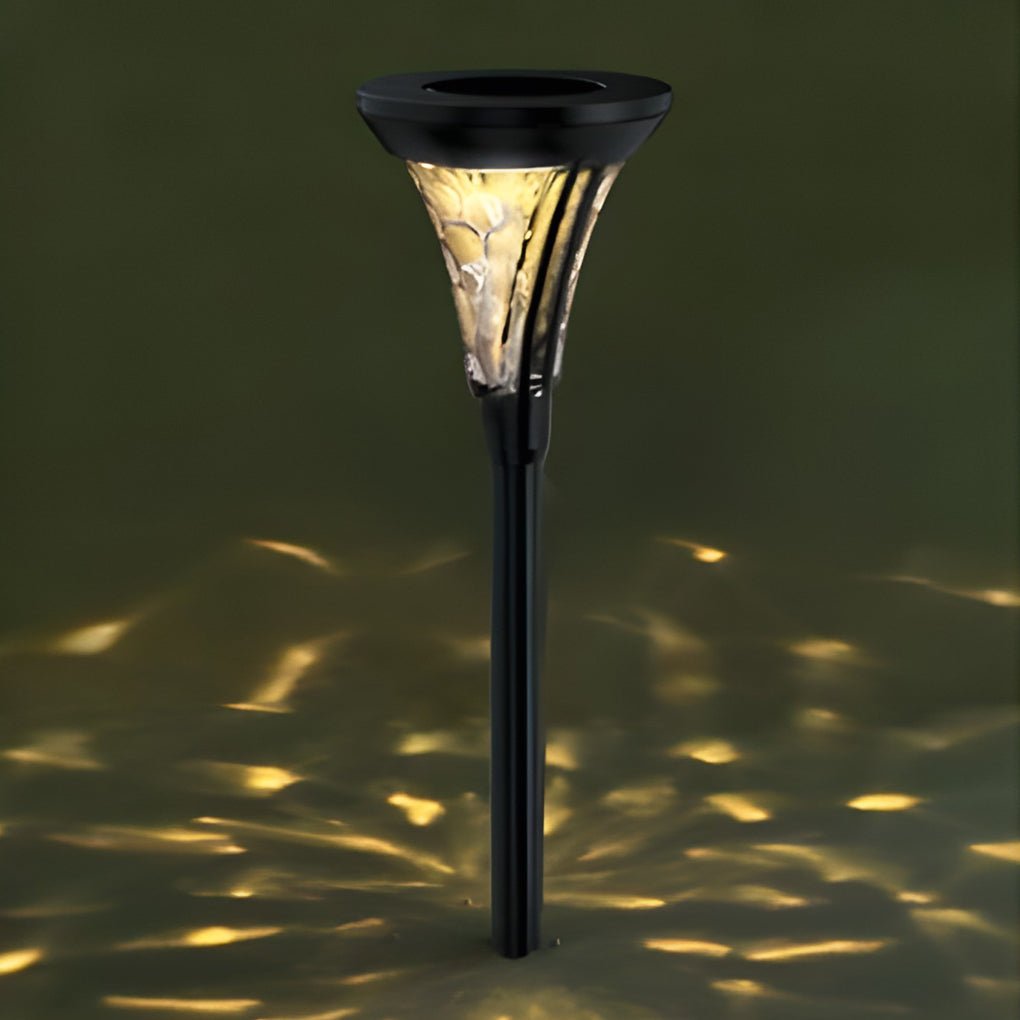 Outdoor Solar LED Post Lights with Water Glass Lens Romantic Pathway Lighting - Lamp Outdoor