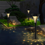 Outdoor Solar LED Post Lights with Water Glass Lens Romantic Pathway Lighting - Lamp Outdoor