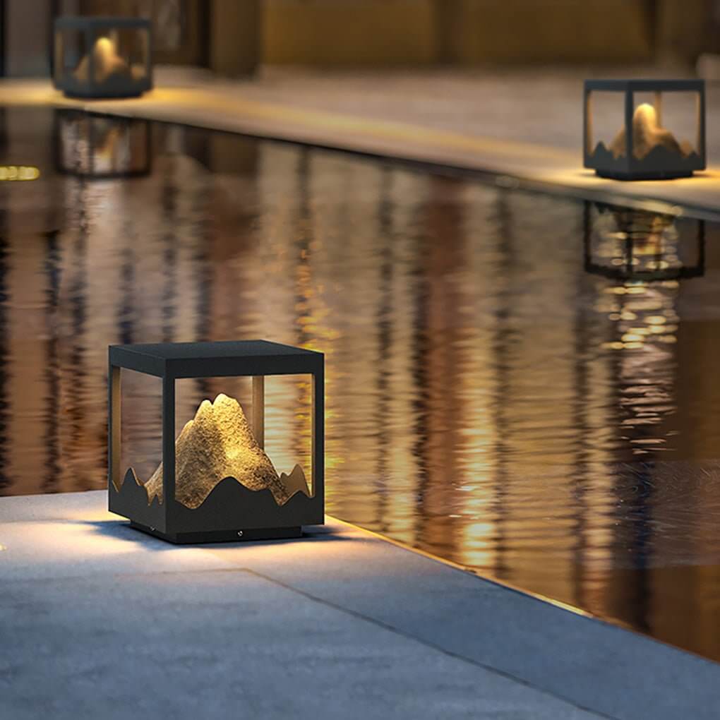 Outdoor Solar Waterproof Mountain Landscape Decorative Lighting Column Light - Lamp Outdoor