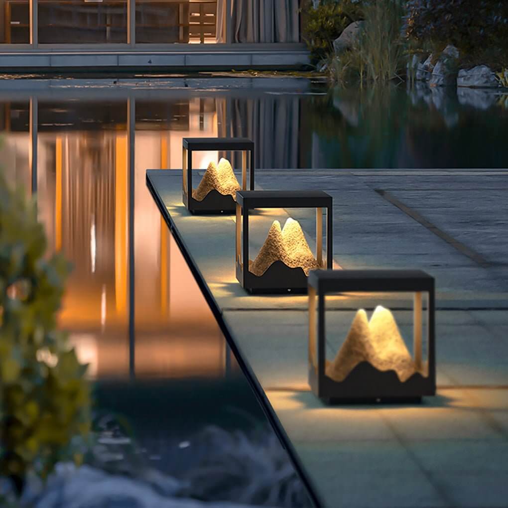 Outdoor Solar Waterproof Mountain Landscape Decorative Lighting Column Light - Lamp Outdoor