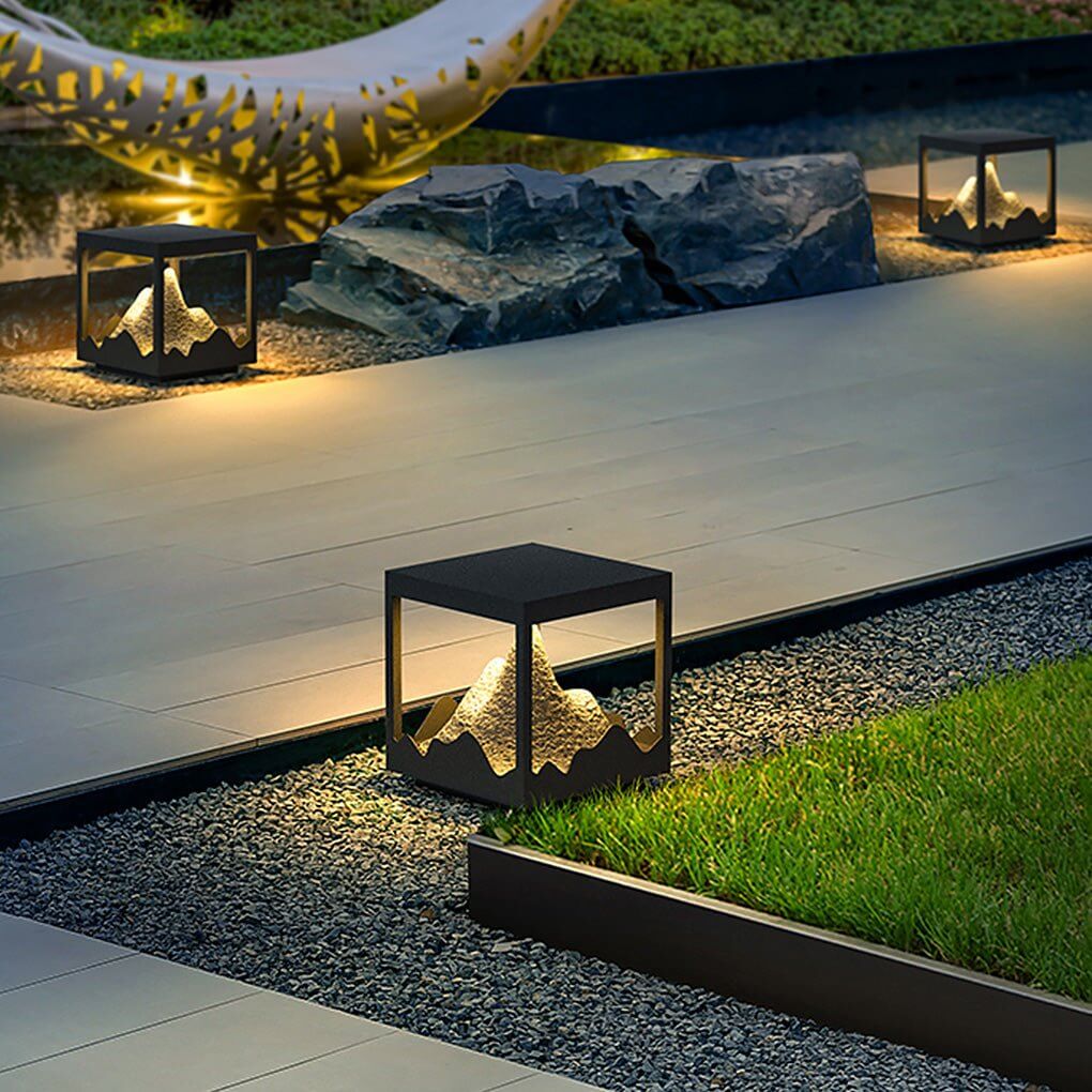 Outdoor Solar Waterproof Mountain Landscape Decorative Lighting Column Light - Lamp Outdoor