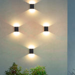 Waterproof Square LED up and down Lighting Modern Outdoor Wall Lights - Lamp Outdoor