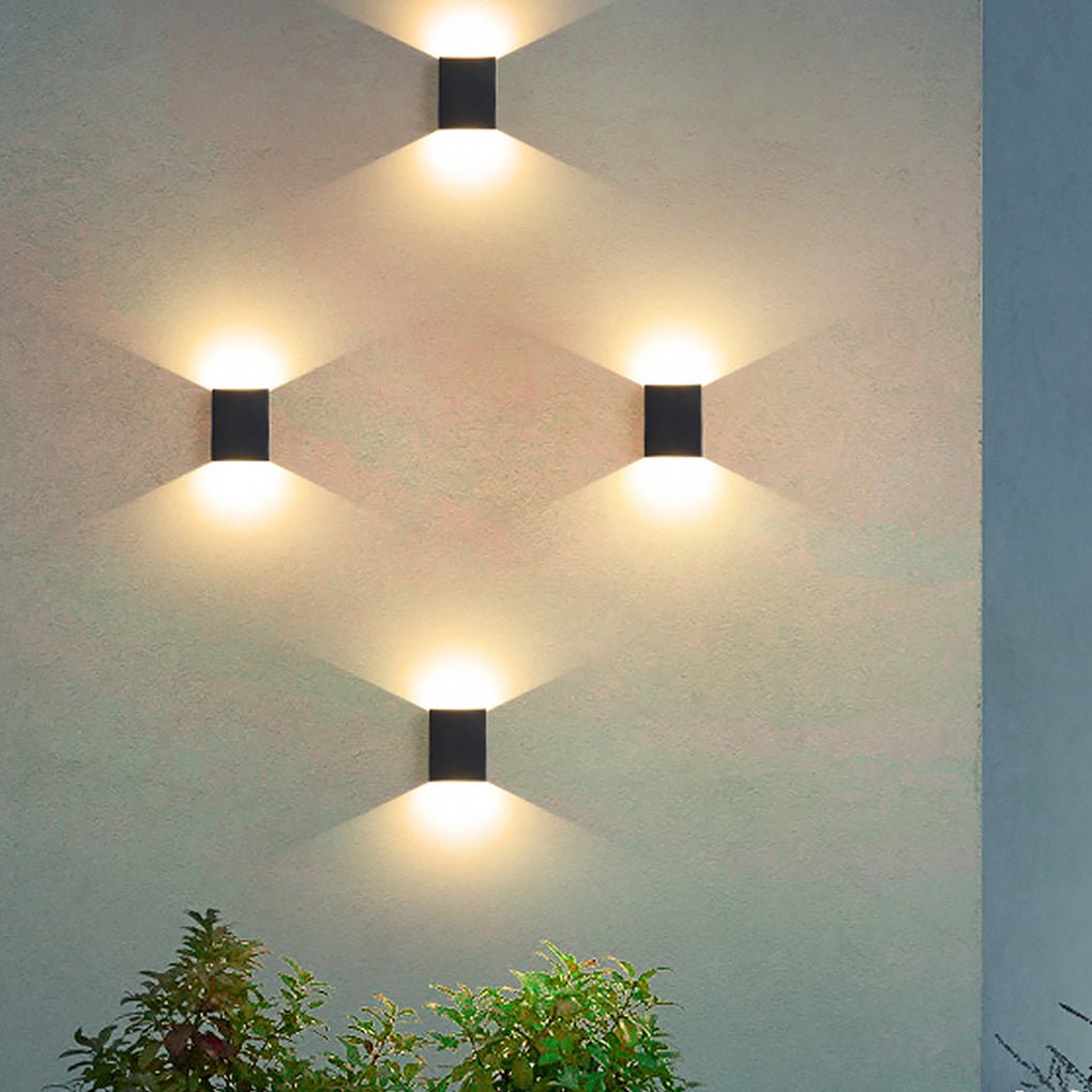 Waterproof Square LED up and down Lighting Modern Outdoor Wall Lights - Lamp Outdoor