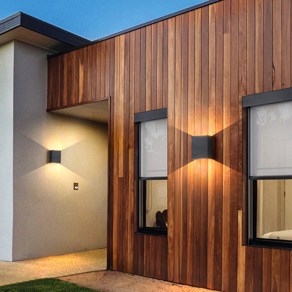 Waterproof Square LED up and down Lighting Modern Outdoor Wall Lights - Lamp Outdoor