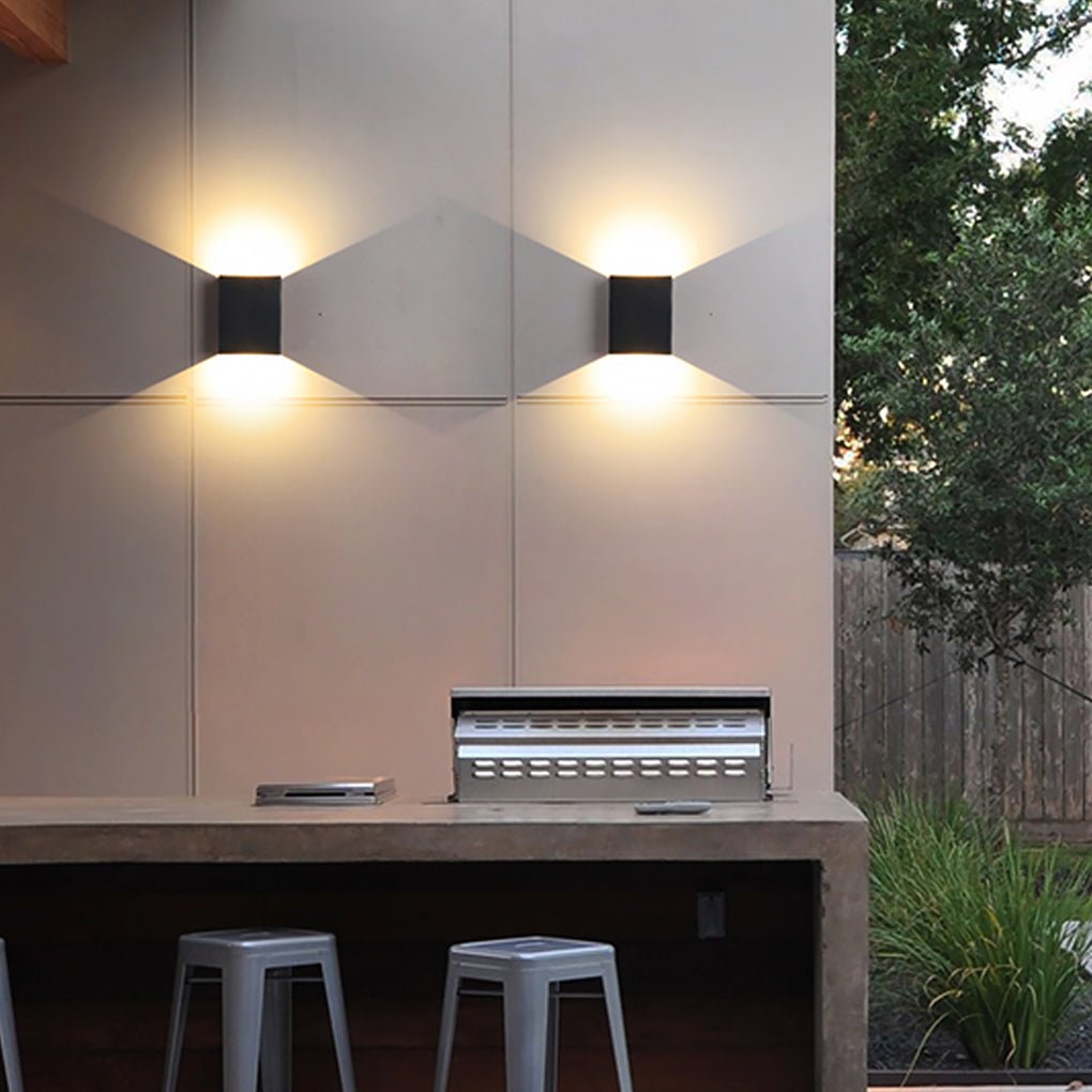 Waterproof Square LED up and down Lighting Modern Outdoor Wall Lights - Lamp Outdoor