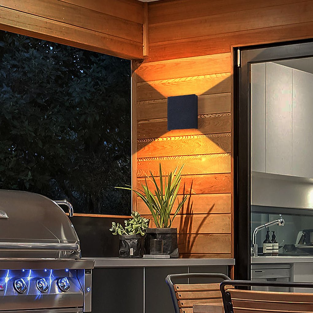 Waterproof Square LED up and down Lighting Modern Outdoor Wall Lights - Lamp Outdoor