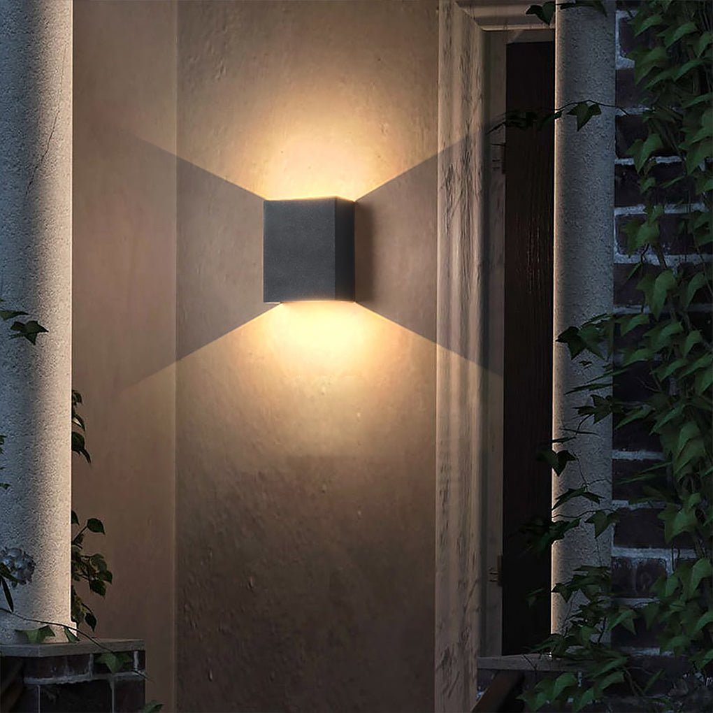 Waterproof Square LED up and down Lighting Modern Outdoor Wall Lights - Lamp Outdoor