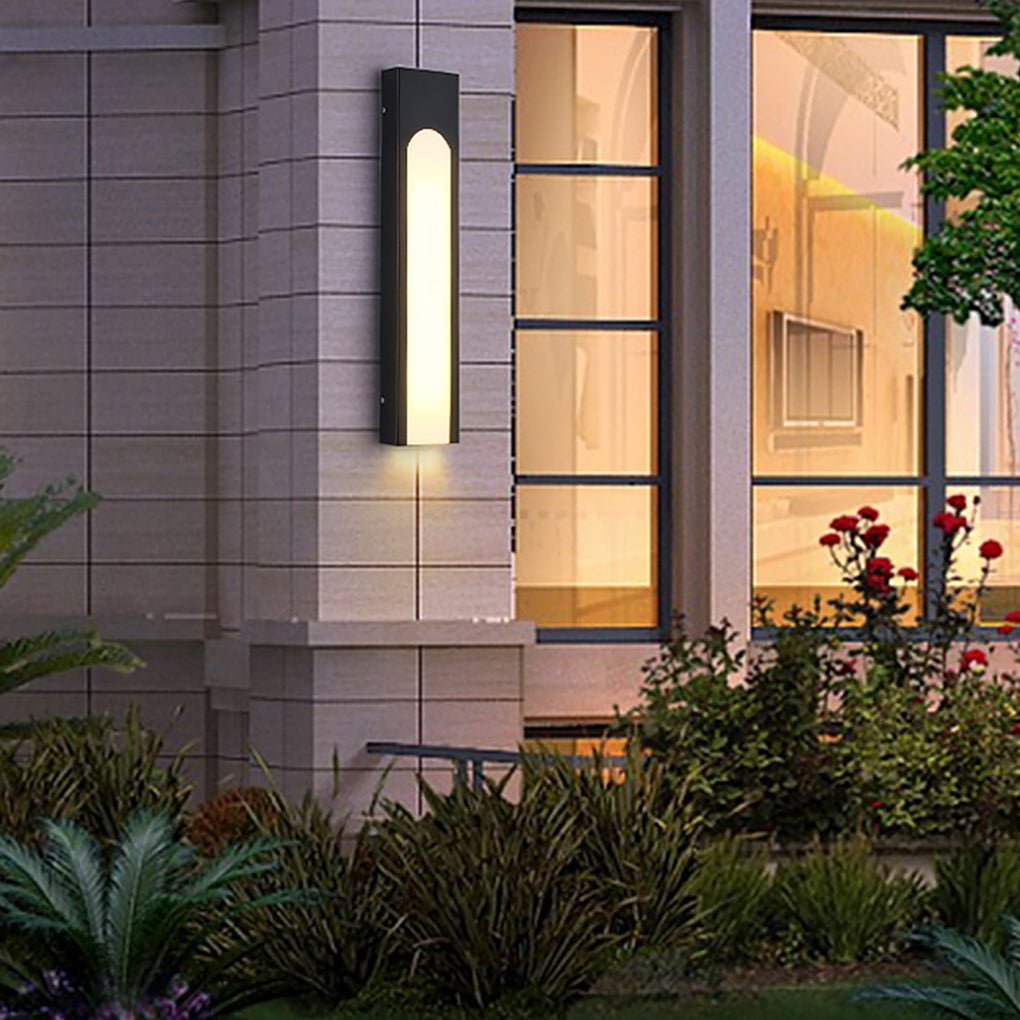 Arched Trapezoid Waterproof Black LED Modern Outdoor Wall Lights Wall Lamp - Lamp Outdoor