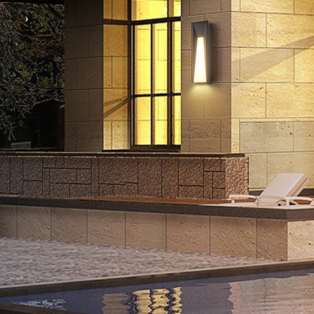 Arched Trapezoid Waterproof Black LED Modern Outdoor Wall Lights Wall Lamp - Lamp Outdoor