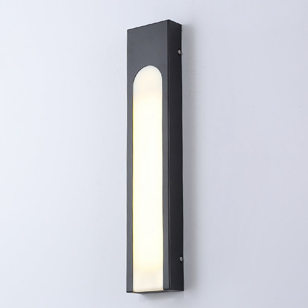 Arched Trapezoid Waterproof Black LED Modern Outdoor Wall Lights Wall Lamp - Lamp Outdoor