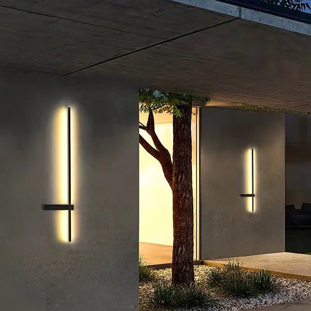 Interlaced Line Strips Waterproof Led Black Modern Outdoor Wall Lights - Lamp Outdoor