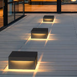Square Waterproof LED Solar Modern Outdoor Fence Post Lights Pillar Light - Lamp Outdoor