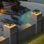 Square Waterproof LED Solar Modern Outdoor Fence Post Lights Pillar Light - Lamp Outdoor