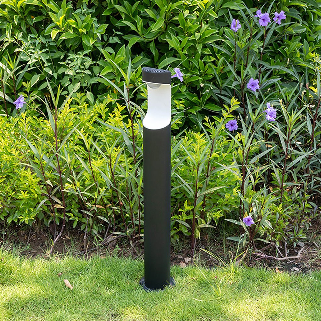 Modern Black Aluminum Outdoor Post Light with Moon Cutout IP65 Waterproof - Lamp Outdoor
