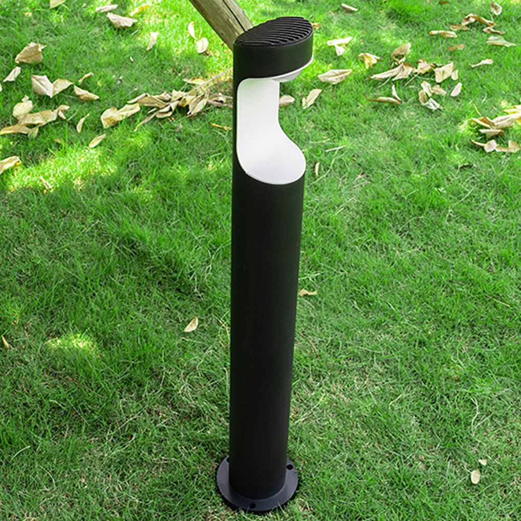 Modern Black Aluminum Outdoor Post Light with Moon Cutout IP65 Waterproof - Lamp Outdoor